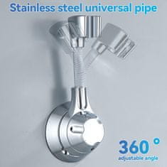 Nikcorp Nastavljivo držalo za tuš ročko 360° samolepilno, kromirano, brez vrtanja, univerzalno, nosilnost do 5 kg