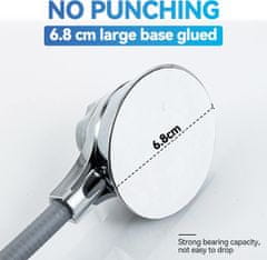 Nikcorp Nastavljivo držalo za tuš ročko 360° samolepilno, kromirano, brez vrtanja, univerzalno, nosilnost do 5 kg