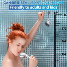 Nikcorp Nastavljivo držalo za tuš ročko 360° samolepilno, kromirano, brez vrtanja, univerzalno, nosilnost do 5 kg