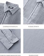 Nikcorp Moška elegantna srajca z dolgimi rokavi in metuljčkom, formalna, siva, regular fit, velikost XL, za poroko in poslovne priložnosti