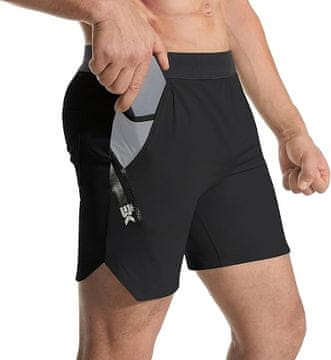 Nikcorp Moške športne kratke hlače za fitnes in tek črne S | Lahke zračne hlače z dvema žepoma za trening in prosti čas