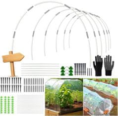 Nikcorp Komplet 18 lokov za folijski tunel in povišane grede | Loki iz steklenih vlaken za rastlinjak in zaščito rastlin