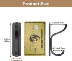 Nikcorp Samolepilni stenski kavlji črni, 4 kosi, nerjaveče jeklo, nosilnost 6 kg, za kopalnico, kuhinjo, brez vrtanja