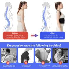 Nikcorp Korektor drže za ravno hrbtenico in podporo hrbtu, unisex, zračen in nastavljiv pas za pravilno držo, velikost M