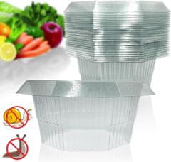 Nikcorp Zaščitni obroči proti polžem 30 kosov | Ovratniki za zaščito solate, paradižnika in rastlin na vrtu | Ekološka pregrada