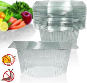 Nikcorp Zaščitni obroči proti polžem 30 kosov | Ovratniki za zaščito solate, paradižnika in rastlin na vrtu | Ekološka pregrada