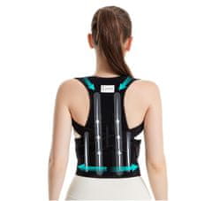 Nikcorp Korektor drže za ravno hrbtenico in podporo hrbtu, unisex, zračen in nastavljiv pas za pravilno držo, velikost M