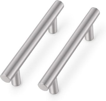 Nikcorp Pohištveni ročaji iz nerjavečega jekla 152 mm, saten nikelj, T oblika, za predale in omarice, komplet 6 kosov