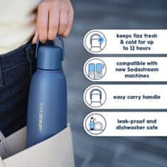 SodaStream Fizz & Go COOL 0,9 L – termo steklenica iz nerjavečega jekla za gazirano vodo, 12ur, modra (1062401490)