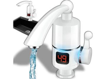 slomart Električni pretočni grelnik vode 3000 W z LCD zaslonom in vrtljivo armaturo – model E484