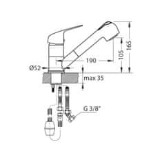 Genesis Kuhinjska armatura BORA-BORA GM220 G11 bela