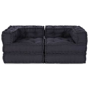 Vidaxl Modularna sedežna enota 2 szt. Antracit 140 x 70 x 56 cm Blago