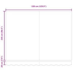 Vidaxl Retraktilna tenda Svetlo siva 350 x 250 cm