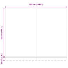 Vidaxl Tkanina za senčnik Zelena in Bela 400 × 350 cm Poliester