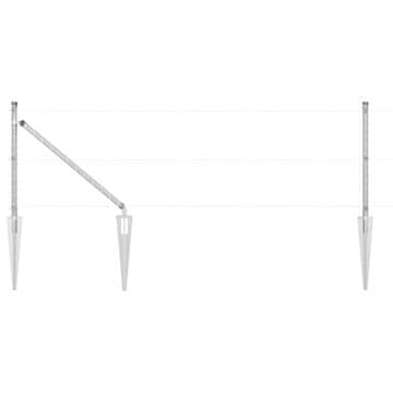 Vidaxl Steber ograje. 52 pcs Siva 3,2 x 3,2 x 105 cm