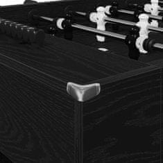 Vidaxl Namizni nogomet Črni Hrast 146,5 x 74 x 85 cm Konstruiran les