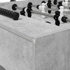 Vidaxl Namizni nogomet Beton Siva 146,5 x 74 x 85 cm Konstruiran les
