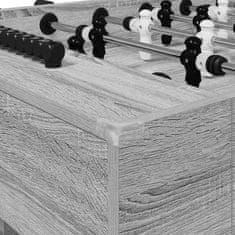 Vidaxl Namizni nogomet Siva Sonoma 146,5 x 74 x 85 cm Konstruiran les