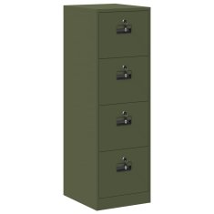 Vidaxl Kabinet za datoteke 2 pcs Oljčno zelena 44 x 50 x 139 cm