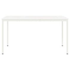 Vidaxl Barska miza Bela 200 x 100 x 105 cm Masivno borovo les