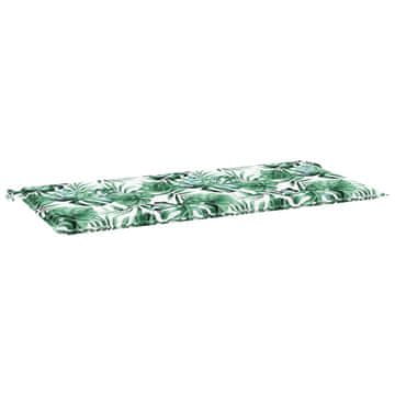 Vidaxl Blazina za stol Oxford tkanina Vzorec listja 100 x 50 x 3 cm