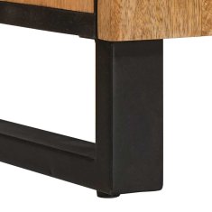 Vidaxl Strani šal s predalom Rjava 40 x 33 x 75 cm Masiven les manga