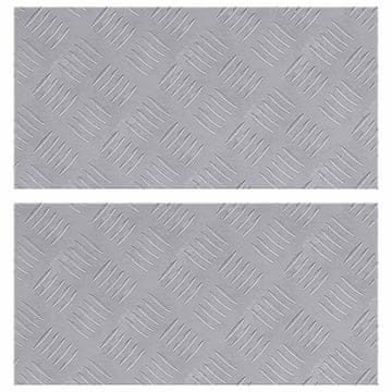 Vidaxl Stopnice Pravokotna 2 pcs srebrna 50 x 25 cm Aluminij