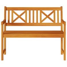 Vidaxl Zunanja klop Naravna 110 x 56 x 90 cm Masiven les akacije