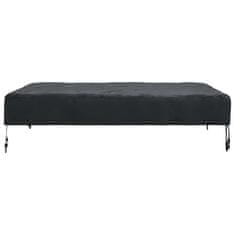 Vidaxl Pokrov za mizo Enobarvno Črna 102 x 102 x 15 cm blago