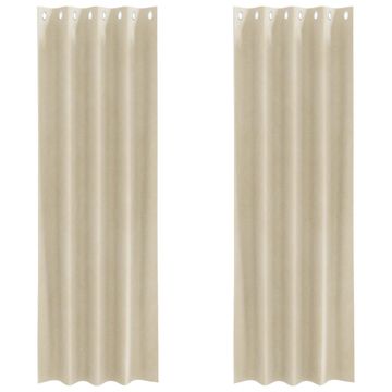 Vidaxl Zatemnitvene zavese 2 pcs krema 140 x 245 cm Žamet