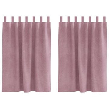 Vidaxl Zatemnitvene zavese 2 pcs Temno roza 140 x 140 cm Žamet