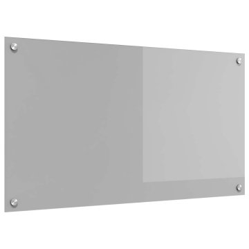 Vidaxl Zaščita za kuhinjo Svetlo siva 90 x 50 cm kaljeno steklo