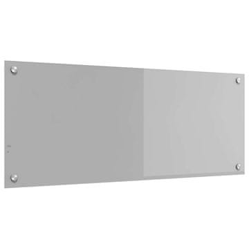 Vidaxl Kuhinjski panel Svetlo siva 100 x 40 cm kaljeno steklo