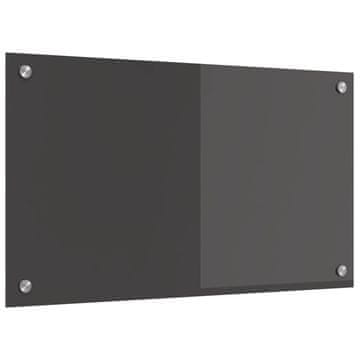 Vidaxl Kuhinjski panel Temno siva 70 x 40 cm kaljeno steklo