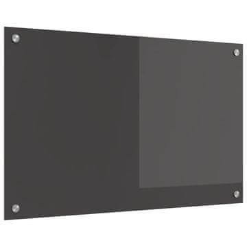 Vidaxl Kuhinjski panel Temno siva 80 x 50 cm kaljeno steklo