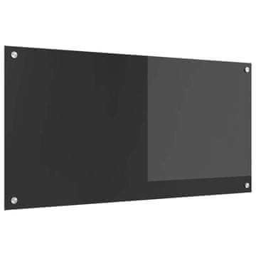Vidaxl Kuhinjski panel Temno siva 100 x 50 cm kaljeno steklo