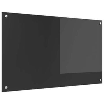 Vidaxl Kuhinjski panel Temno siva 100 x 60 cm kaljeno steklo