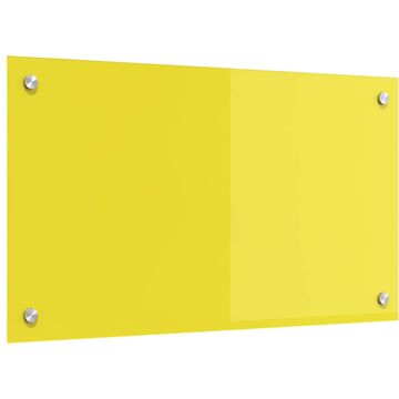 Vidaxl Kuhinjski panel Rumena 70 x 40 cm kaljeno steklo
