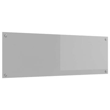 Vidaxl Kuhinjski panel Svetlo siva 120 x 40 cm kaljeno steklo