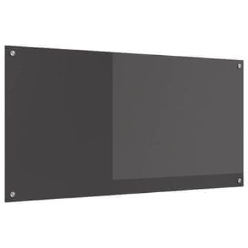 Vidaxl Kuhinjski panel Temno siva 120 x 60 cm kaljeno steklo