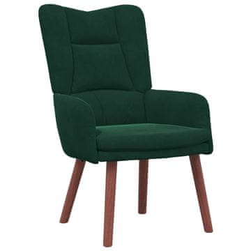 Vidaxl fotelj Temno zelena 63 x 67 x 94 cm Žamet
