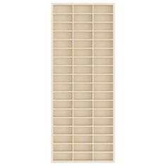 Vidaxl Stenska vitrina s polico Bež 30 x 4,5 x 75 cm Konstruiran les