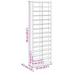 Vidaxl Stenska vitrina s polico Bež 21 x 4,5 x 59 cm Konstruiran les