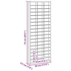 Vidaxl Stenska vitrina s polico Bež 30 x 4,5 x 75 cm Konstruiran les