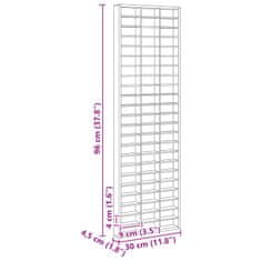 Vidaxl Stenska vitrina s polico Bež 30 x 4,5 x 96 cm Konstruiran les