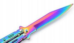 Korbi Zložljivi Nož za trening Motylek Rainbow Fade