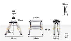 stopnice Al 2x2 PROFI obojestransko