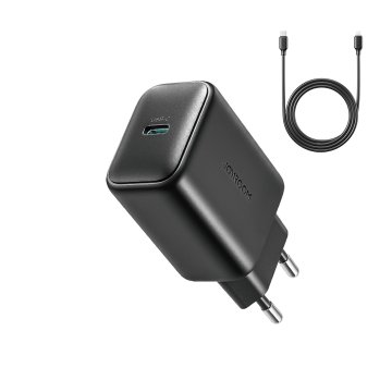 Joyroom 25 W USB-C SFC PPS PD omrežni polnilnik + 1 m USB-C kabel – črn