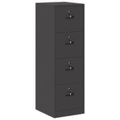 Vidaxl Kabinet za datoteke s predalom 2 pcs Črna 44 x 50 x 139 cm