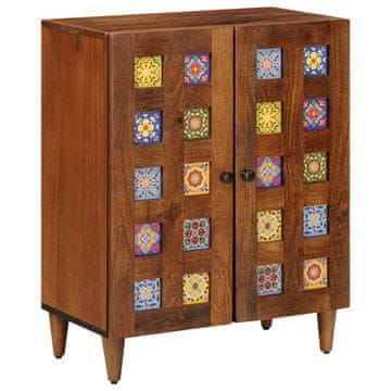 Vidaxl Strani šal Oreh 60 x 33 x 75 cm Masiven les manga